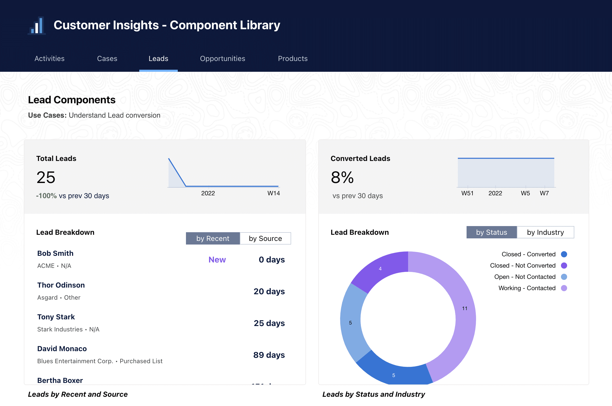 Lead Insights Dashboard 仪表板预览图像